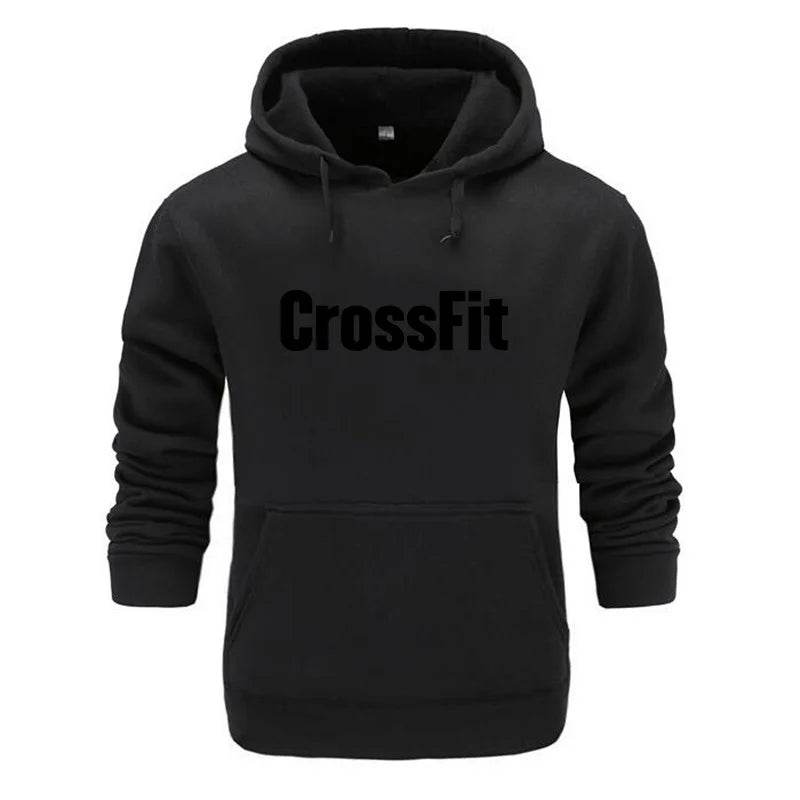 Buy Center Men's CrossFit Sweatshirt - Stylish Black Print Hoodie - Buy Center UK