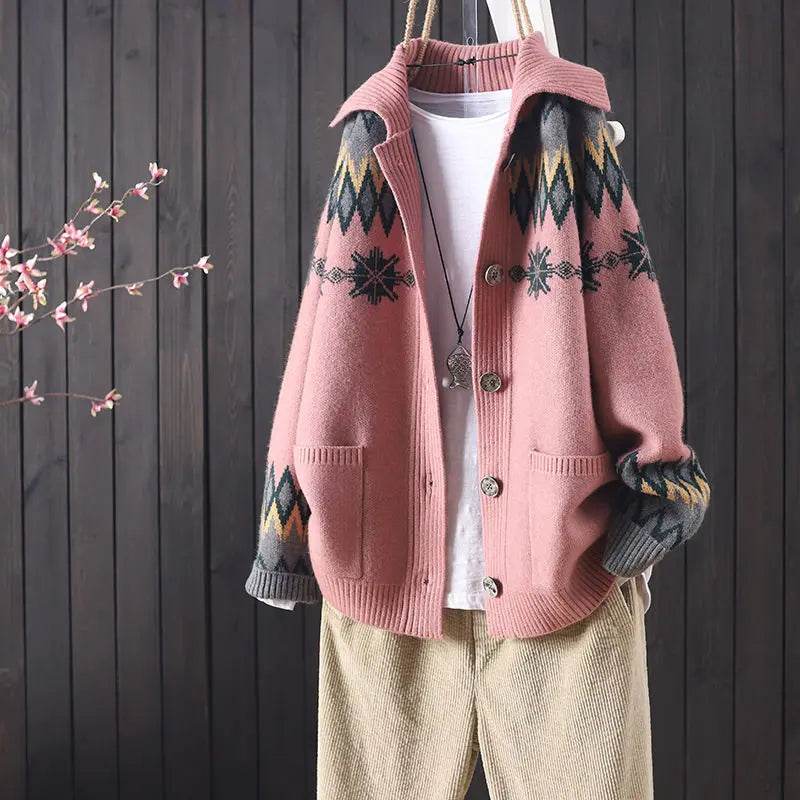Buy Center Women's Knitted Cardigan - Cozy Long Sleeve Sweater Coat - Buy Center UK