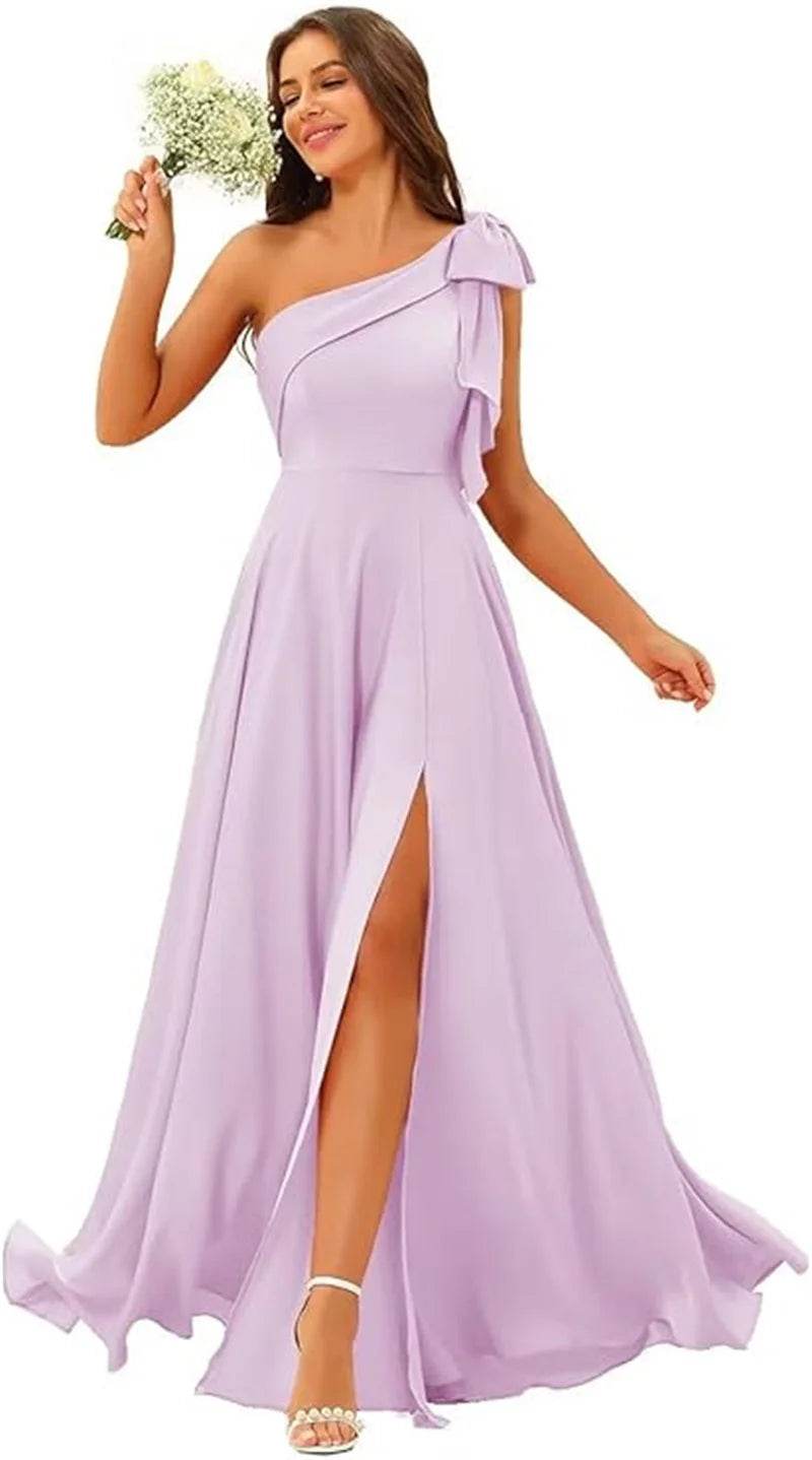 Buy Center Customized Satin A-Line One Shoulder Bridesmaid Dress - Buy Center UK