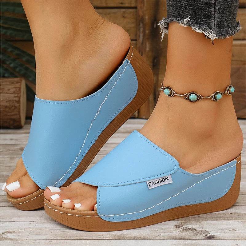 Buy Center Women's Wedge Sandals - Casual High Heel Summer Footwear - Buy Center UK