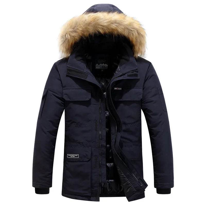 Buy Center Mens Winter Parka - Fur Hooded, Windproof, -30°C Warmth - Buy Center UK
