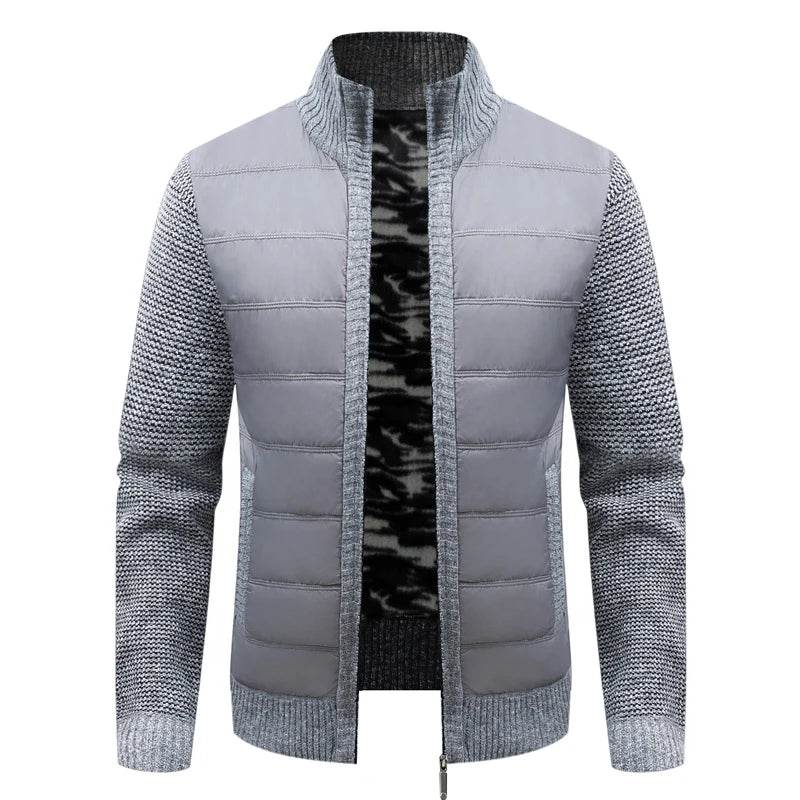 Buy Center Men's Winter Cardigan - Warm Fleece Lined Knit Jacket - Buy Center UK