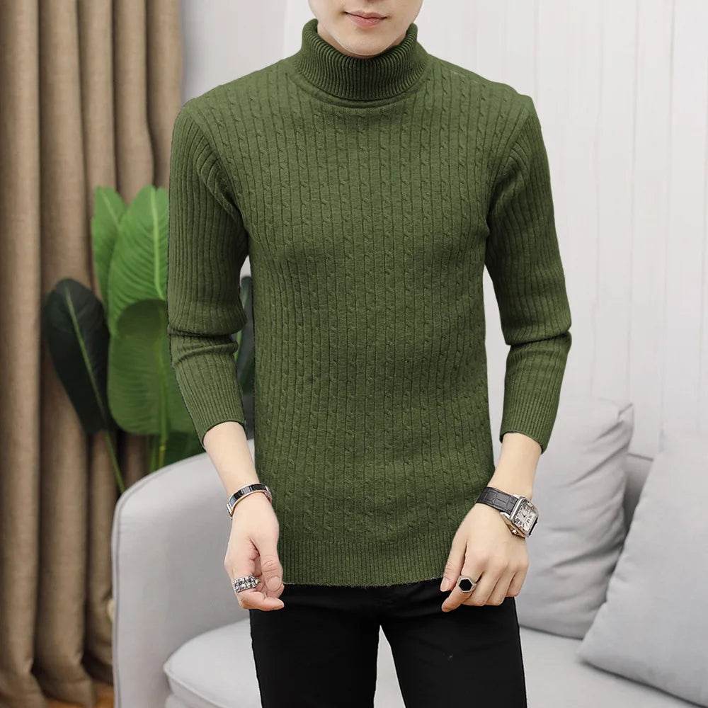 Buy Center Men's Winter Turtleneck Sweater - Large Size Casual Knitwear - Buy Center UK