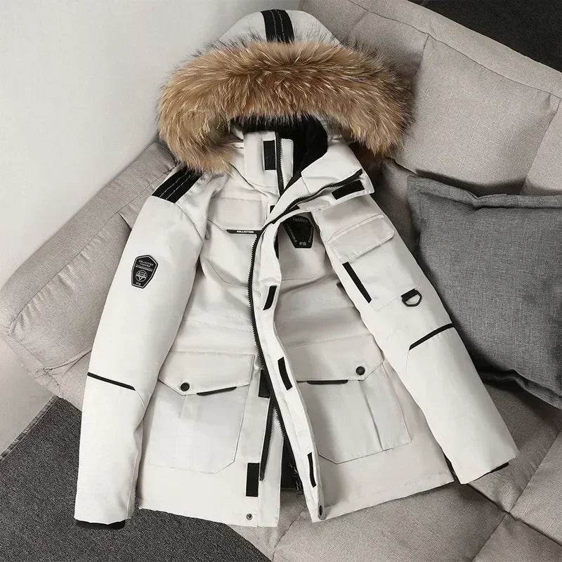 Buy Center Winter Down Jacket - 90% Duck Down, Fur Collar for -30°C - Buy Center UK