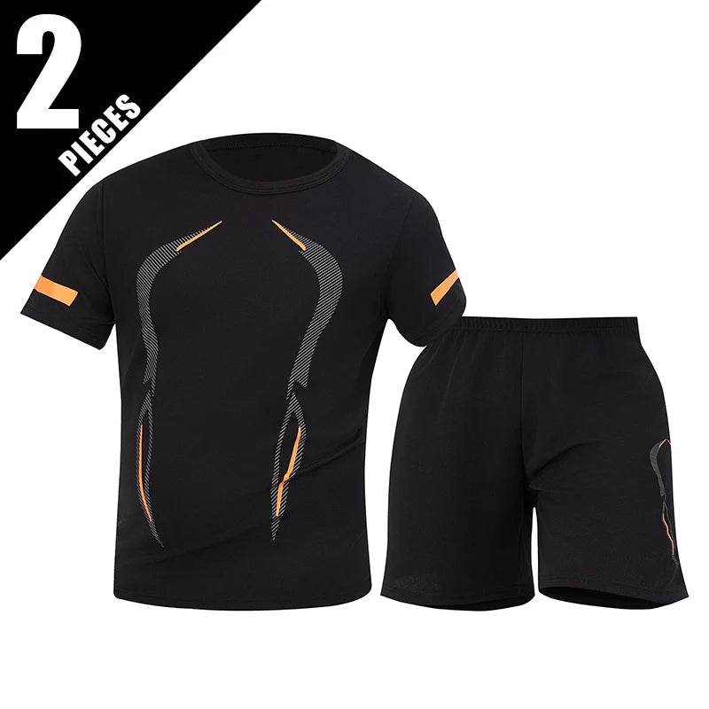 Buy Center Plus Size Men's Quick-Drying Shorts Suit - T-Shirt & Shorts - Buy Center UK