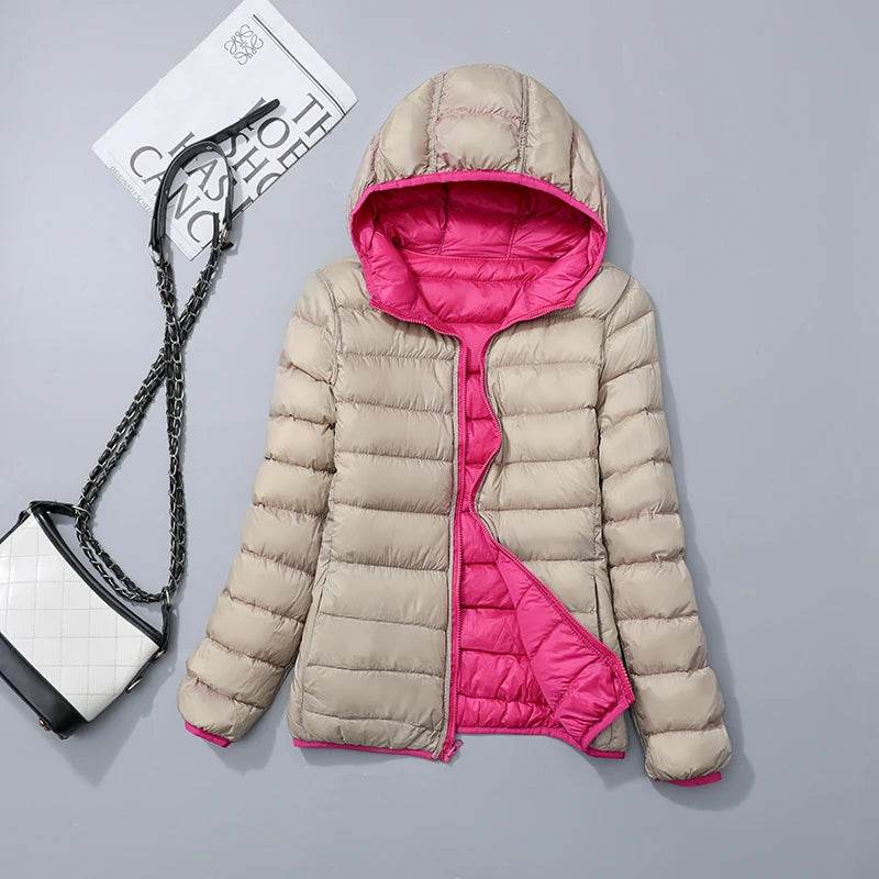 Buy Center Women’s Ultra Light Down Jacket - Cozy Hooded Parka - Buy Center UK