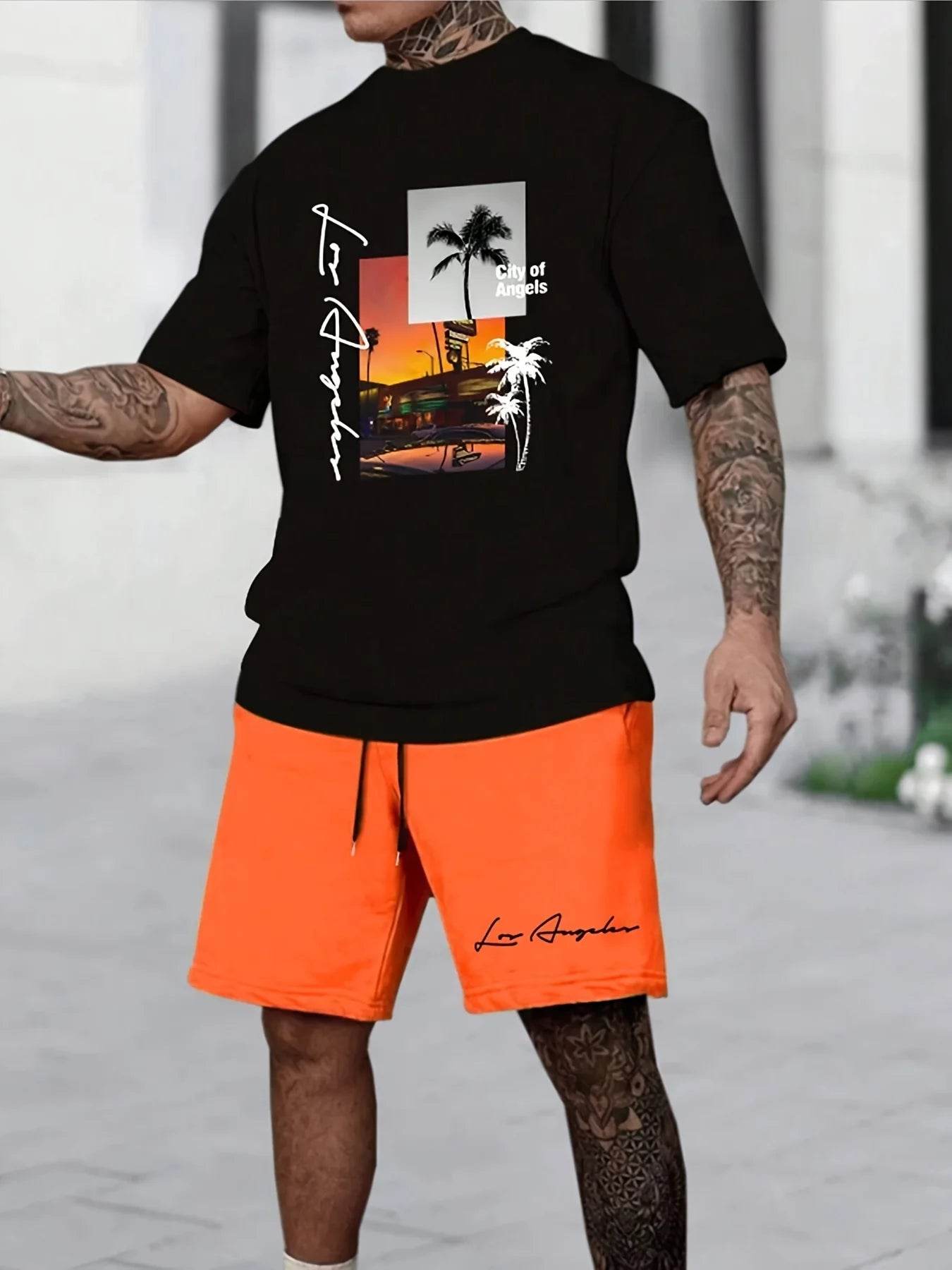 Buy Center Men's 3D Printed Casual Shorts Set - Summer Comfort Style - Buy Center UK