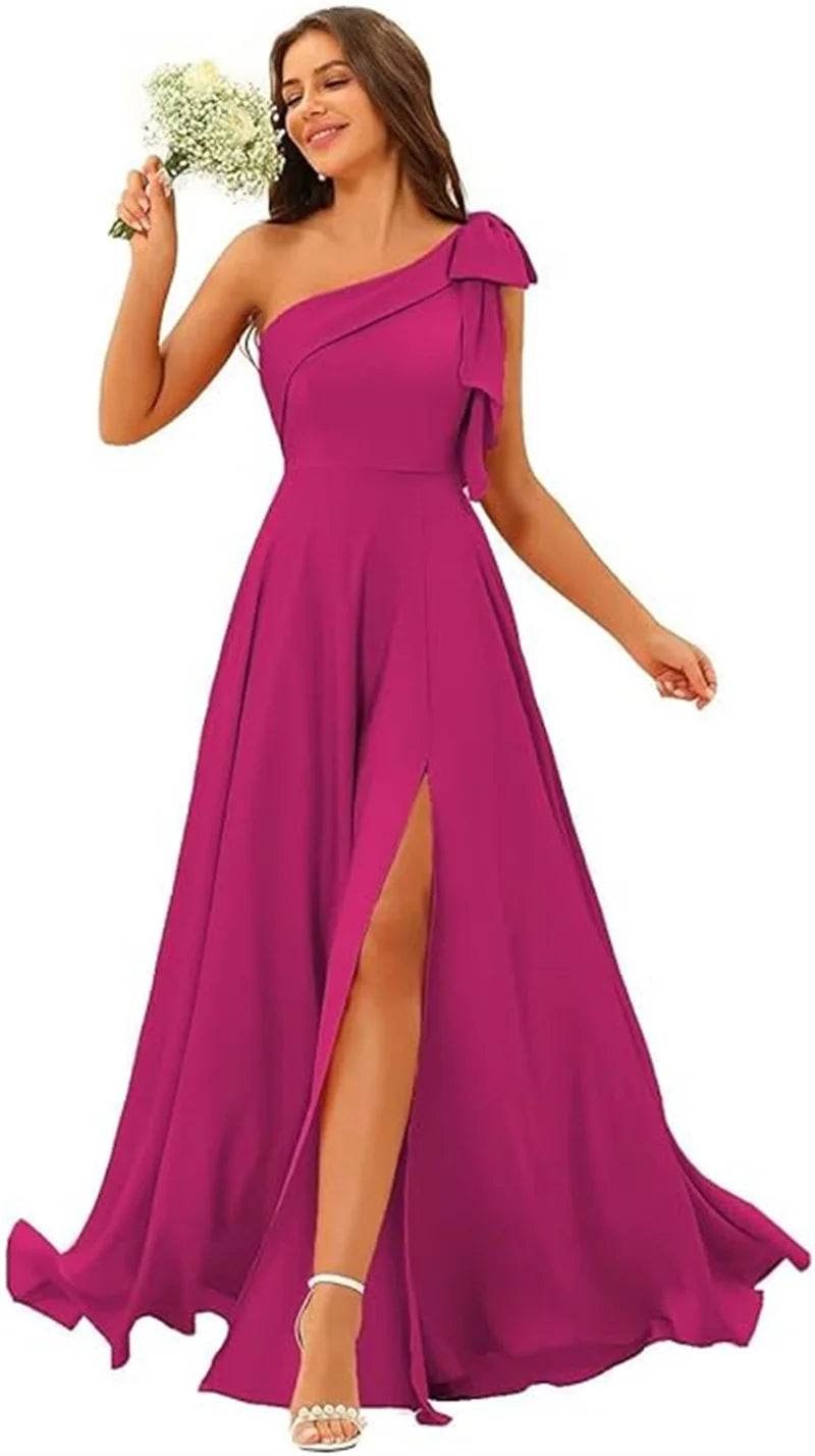 Buy Center Customized Satin A-Line One Shoulder Bridesmaid Dress - Buy Center UK