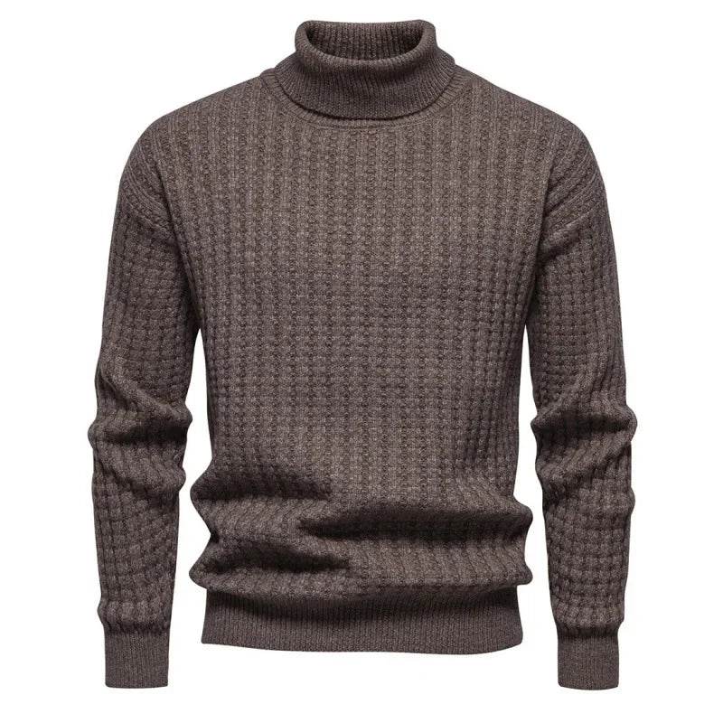 Buy Center Men's Turtleneck Pullover Sweater - Casual Knit for Winter - Buy Center UK