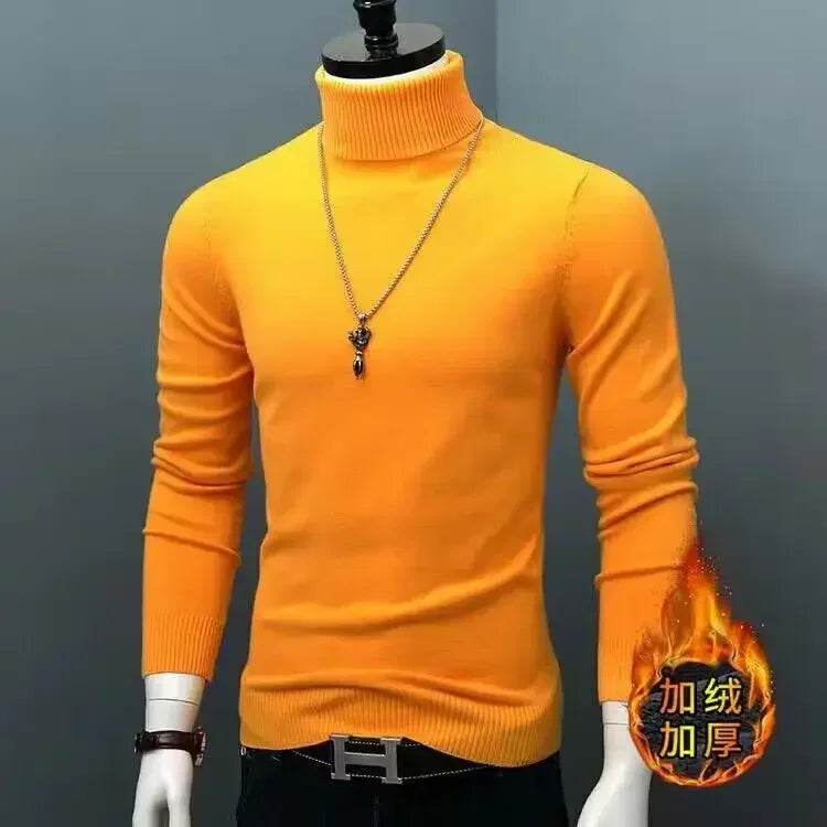 Buy Center Men's Winter Thick Warm Turtleneck Sweater - Slim Fit - Buy Center UK