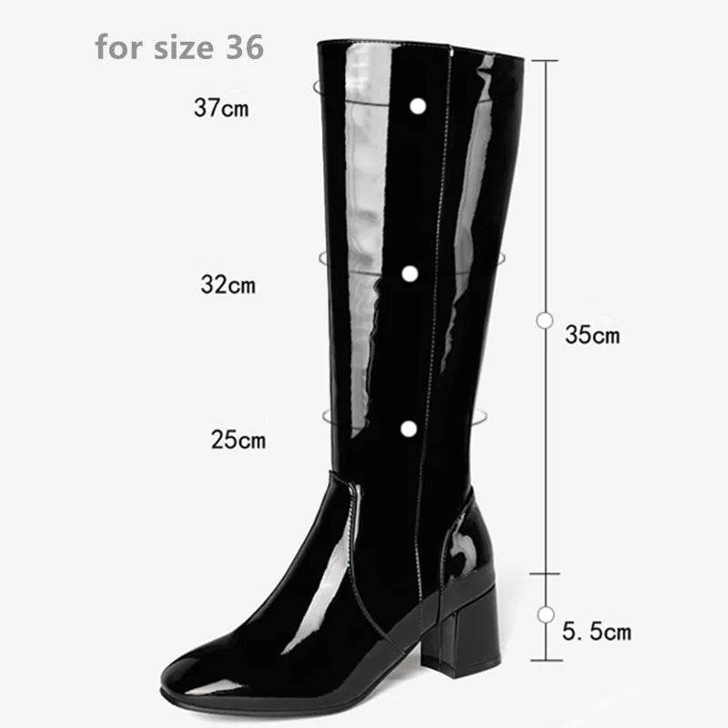 Buy Center Knee High Boots for Women - Elegant Square Toe Style - Buy Center UK
