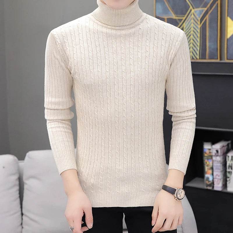 Buy Center Winter High Neck Sweater for Men - Slim Fit Turtleneck - Buy Center UK