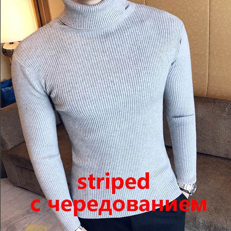 Buy Center Winter High Neck Sweater for Men - Slim Fit Turtleneck - Buy Center UK