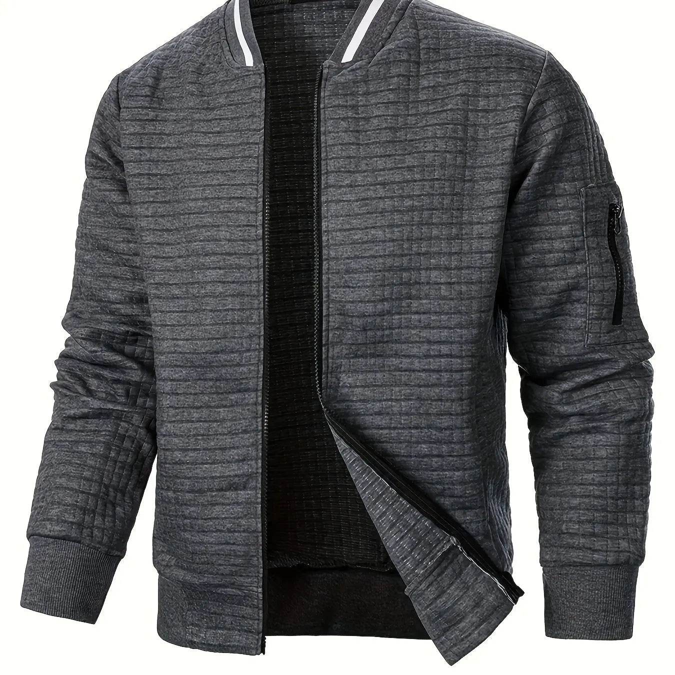 Buy Center Autumn Men's Zipper Jacket - Sporty Baseball Collar - Buy Center UK