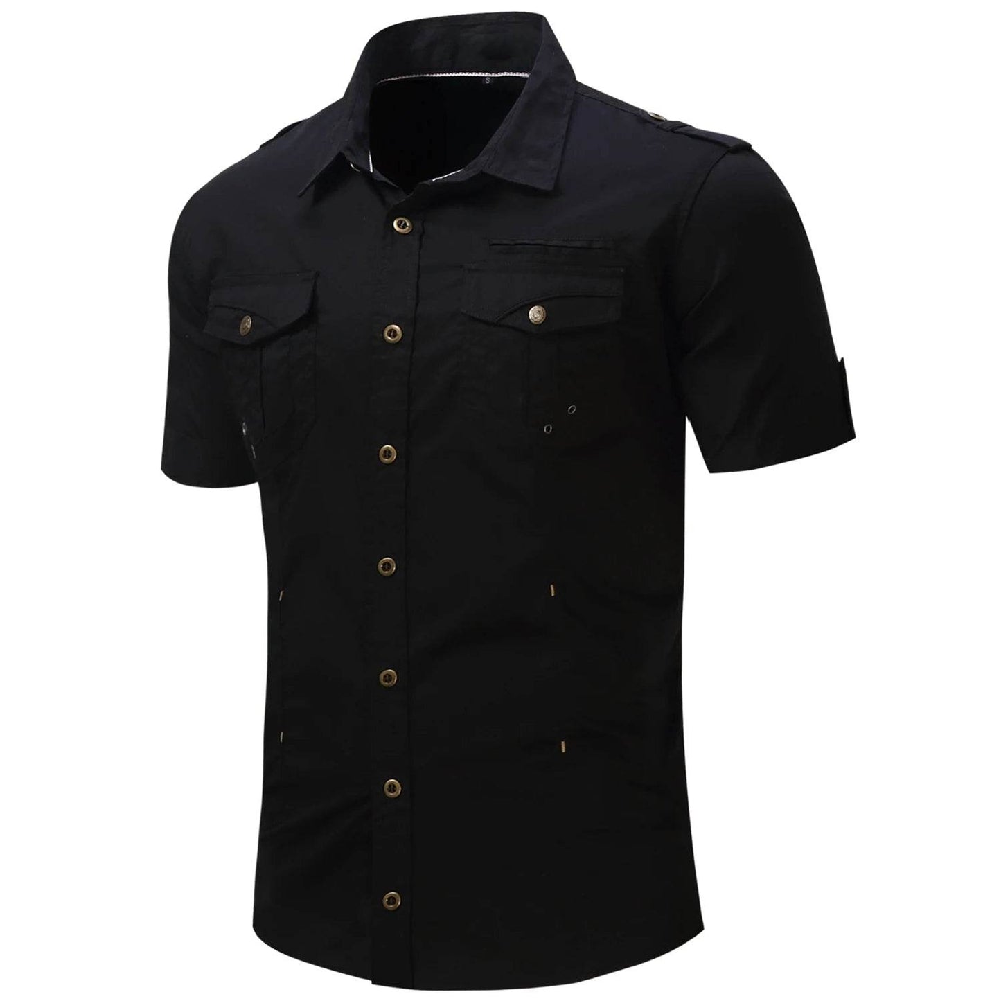 Buy Center Men's Short Sleeve Safari Shirt - Stylish Casual Top - Buy Center UK