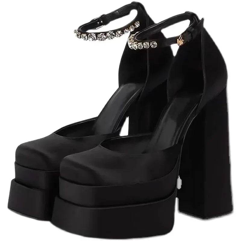 Buy Center Crystal Buckle Mary Jane Shoes - High Heel Party Pumps - Buy Center UK