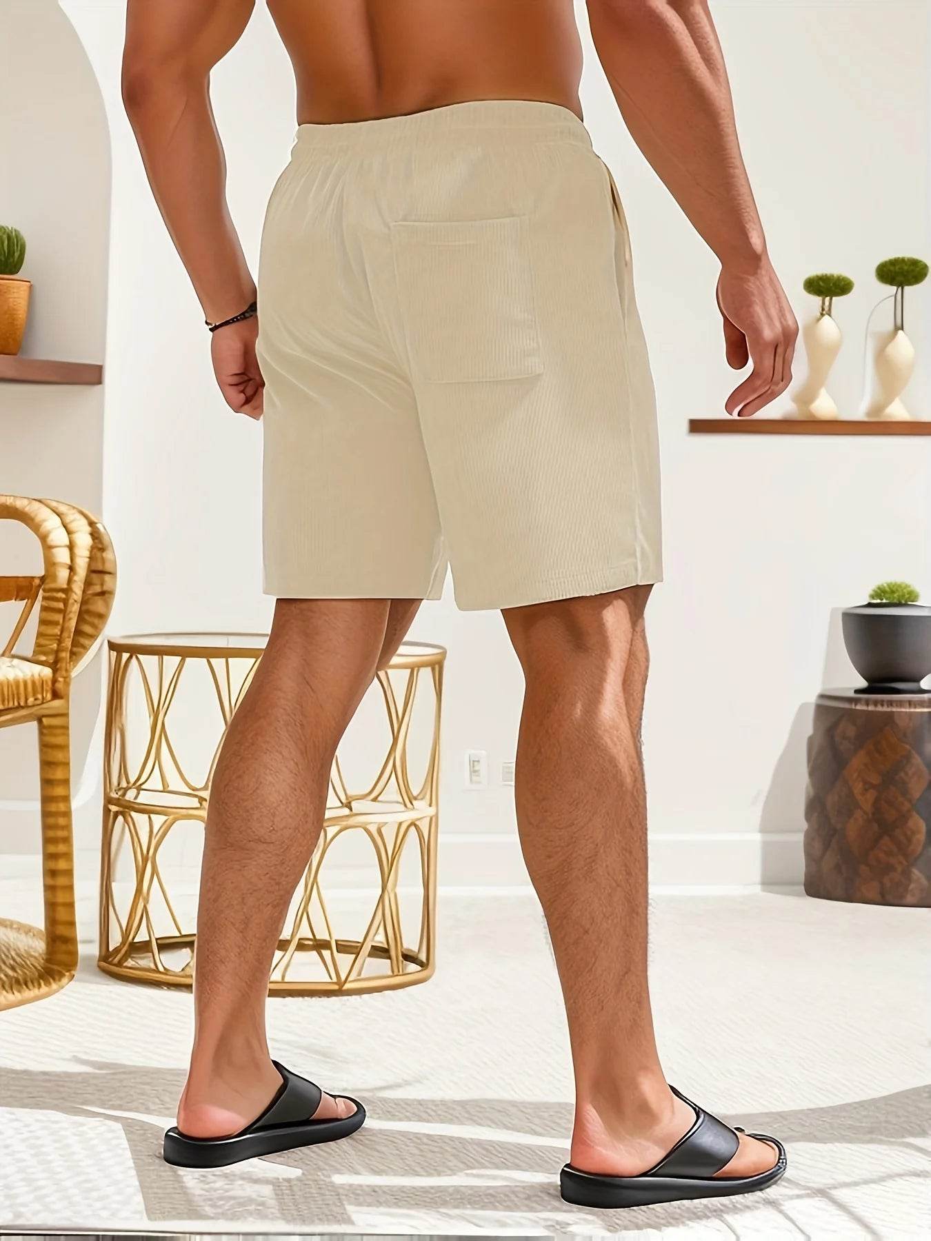 Buy Center Men's Summer Casual Shorts - Breathable Elastic Waist Design - Buy Center UK