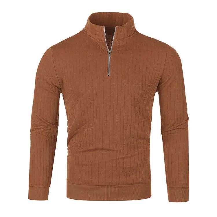 Buy Center Men's Semi Turtleneck Half Zip Pullover - Gothic Style - Buy Center UK
