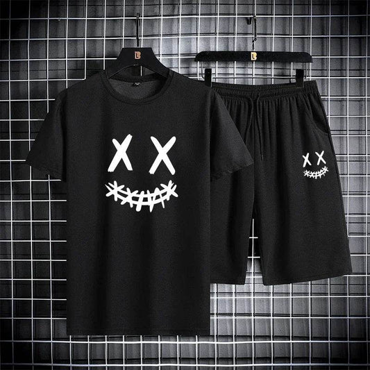 Buy Center Men's Summer Sports Suit - Slim Fit T-Shirt & Shorts Set - Buy Center UK