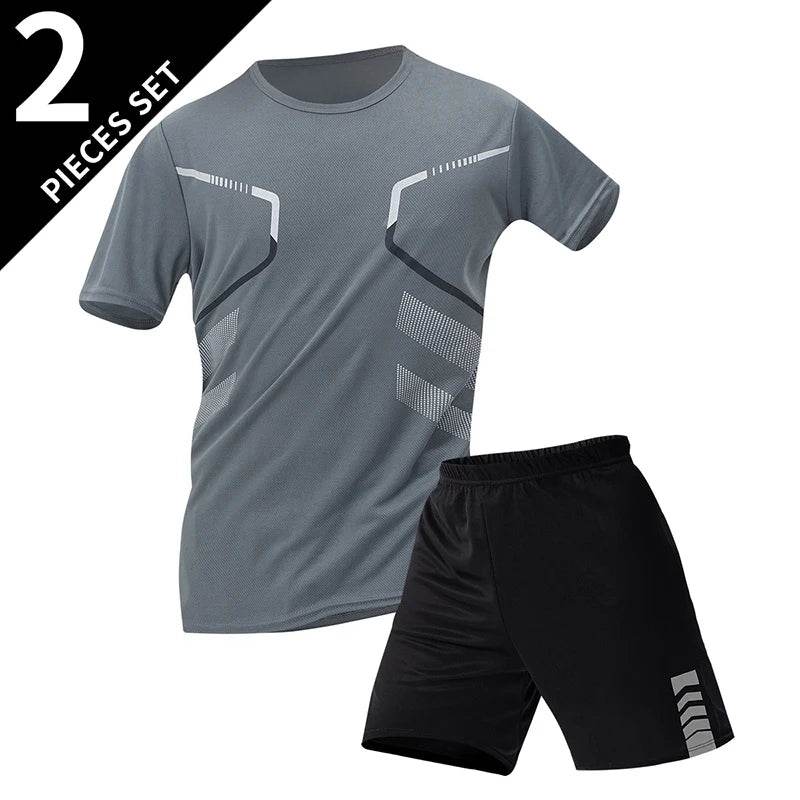 Buy Center Plus Size Men's Quick-Drying Shorts Suit - T-Shirt & Shorts - Buy Center UK