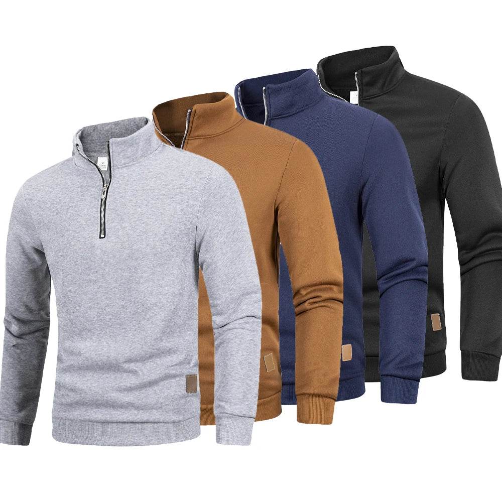 Buy Center Autumn Men's Zipper Pullover Sweater - Casual Warmth & Style - Buy Center UK