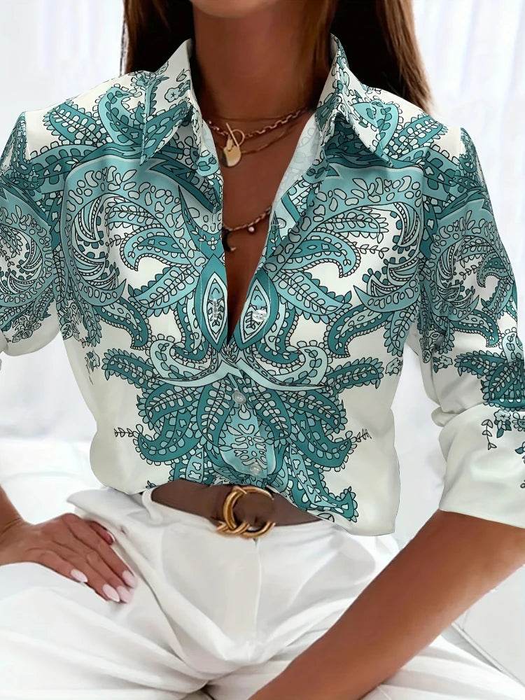 Buy Center Women's Plus Size Button Up Shirt - Retro Elegant Style - Buy Center UK
