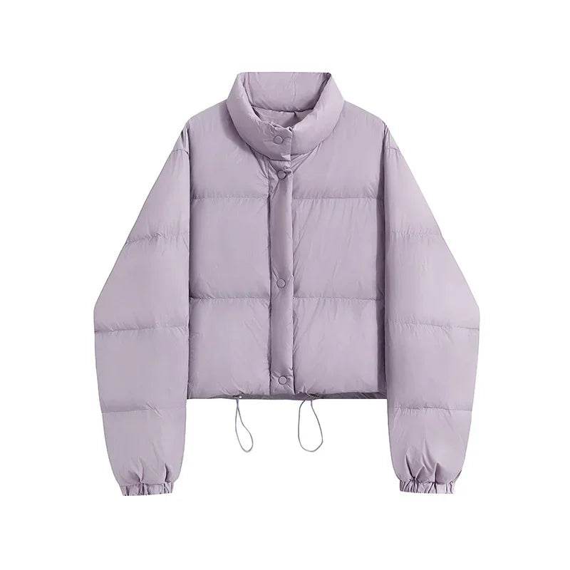 ABRINI Women's Winter Mock Neck Down Coat - Cozy & Stylish Outwear - Buy Center UK