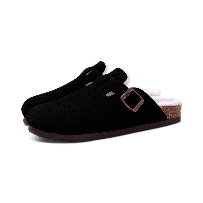 Comwarm Winter Fuzzy Cork Clogs - Plush Fur Lined Slippers for All - Buy Center UK
