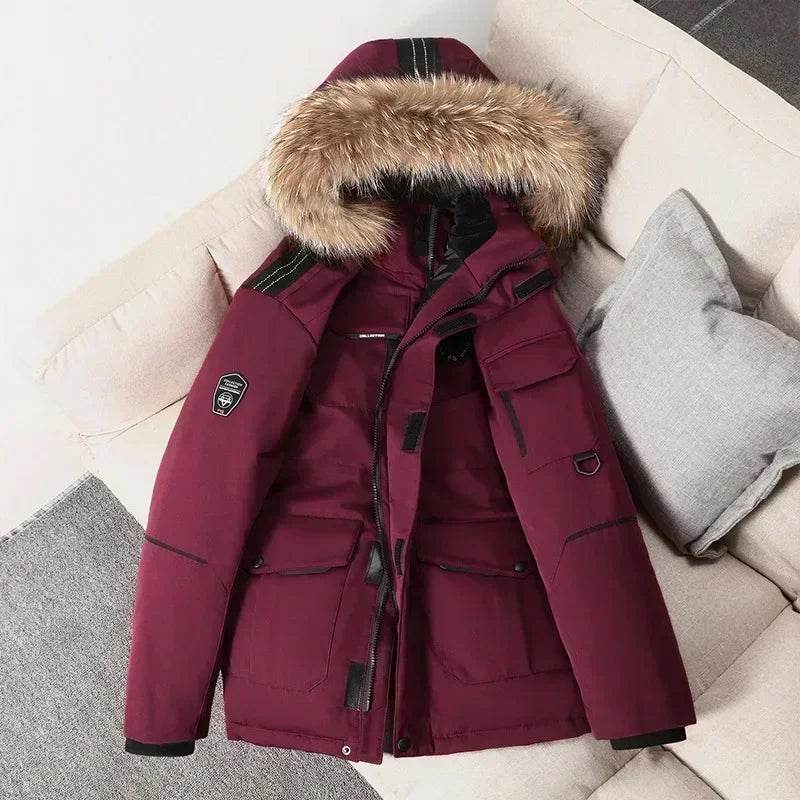 Buy Center Winter Down Jacket - 90% Duck Down, Fur Collar for -30°C - Buy Center UK