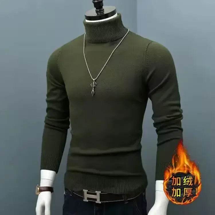Buy Center Men's Winter Thick Warm Turtleneck Sweater - Slim Fit - Buy Center UK