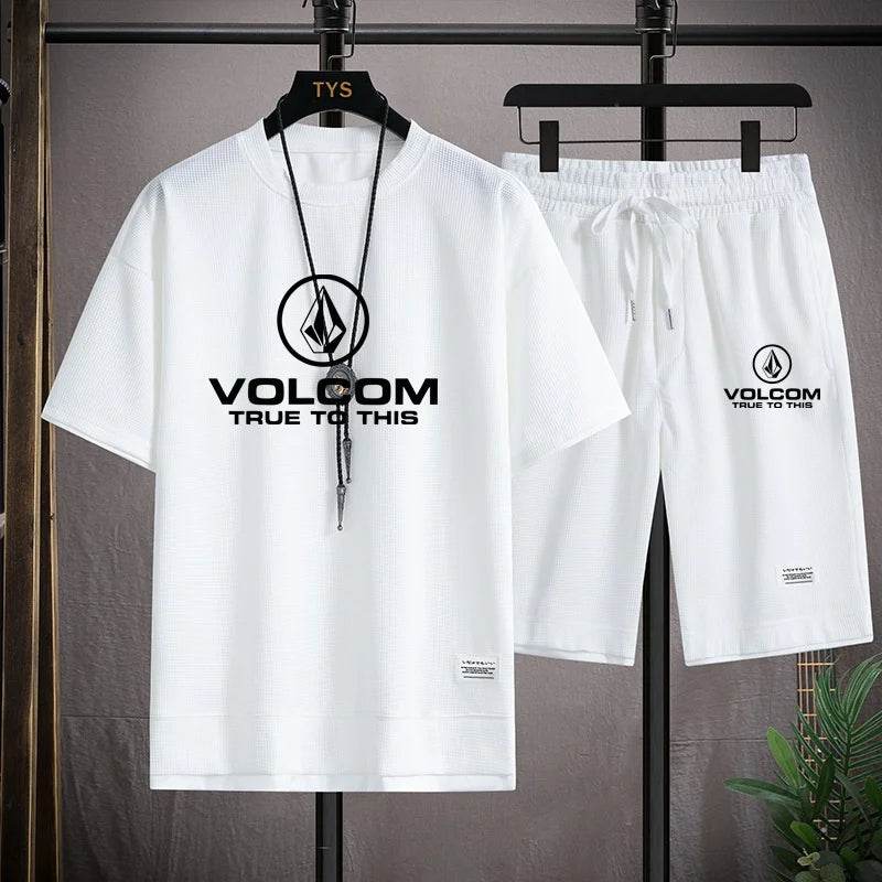 VOLCOM Men's Summer Tracksuit - Stylish T-Shirt & Shorts Set - Buy Center UK