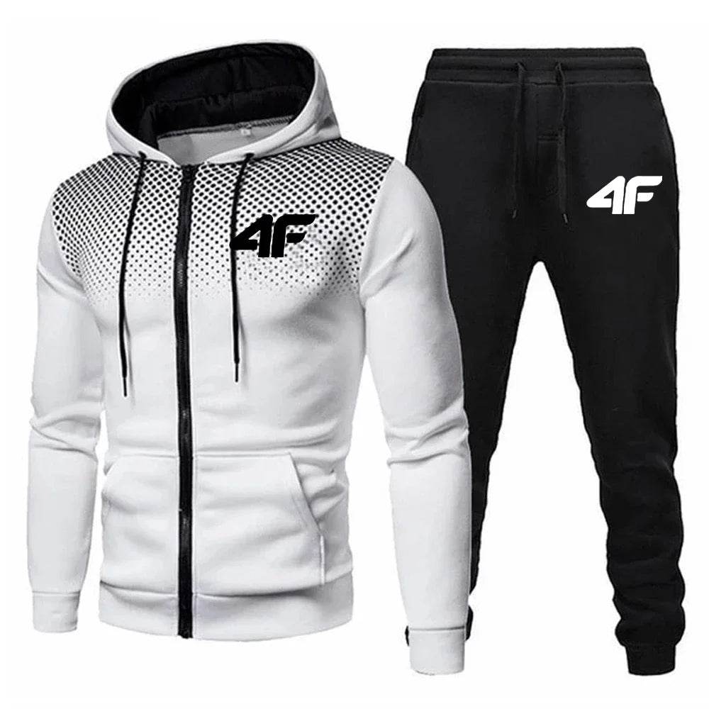 Buy Center Men's Autumn Winter Tracksuit - Sporty Zipper Jacket Set - Buy Center UK