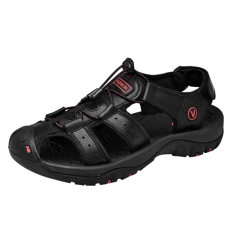 Buy Center Genuine Leather Men’s Sandals - Leisure Beach Slippers - Buy Center UK