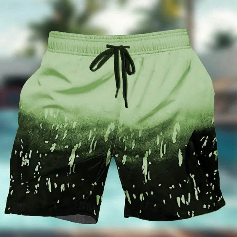 Buy Center Gradient Graphic Swim Trunks - Quick-Dry Beach Shorts - Buy Center UK