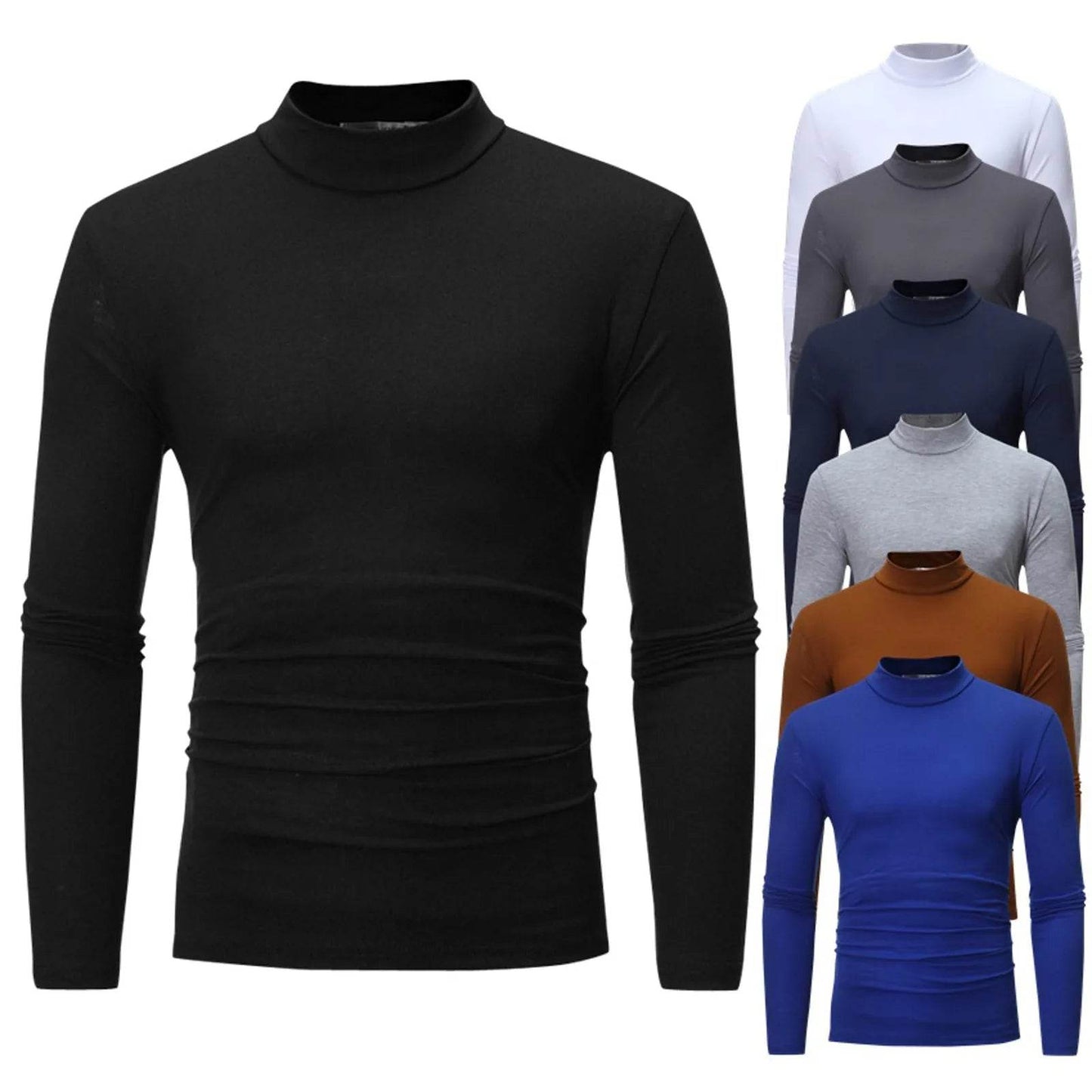 Buy Center Men's Slim Fit Long-Sleeved Turtleneck Sweater for Winter - Buy Center UK