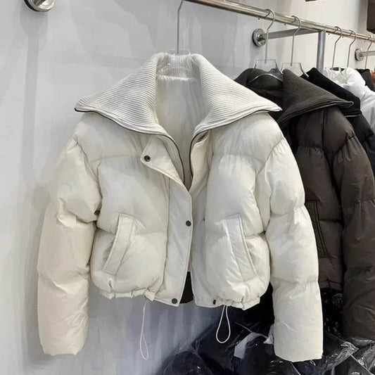 2023 Winter Women's Knitted Collar Down Jacket - Chic & Warm Style - Buy Center UK