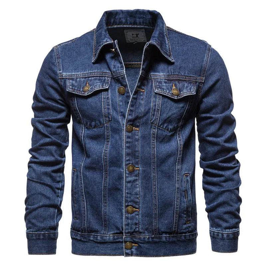 2024 Autumn Men’s Denim Jackets - Slim Fit Casual Motorcycle Coats - Buy Center UK