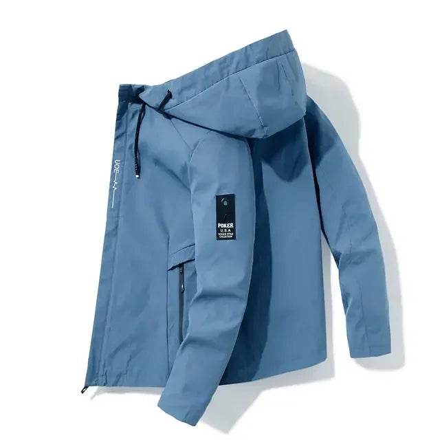 Buy Center Men's Hooded Bomber Jacket - Lightweight Windbreaker Coat - Buy Center UK
