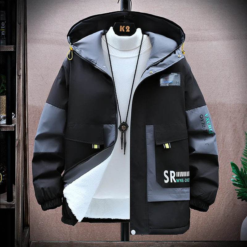 Buy Center Autumn/Winter Hooded Jacket - Windproof, Thick Insulation - Buy Center UK