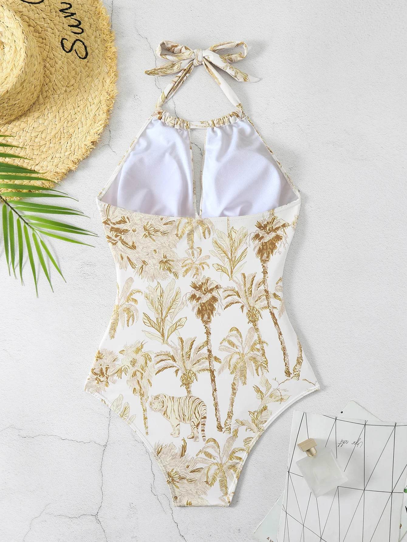 Fashion Tiger Jungle Print Swimsuit - Stylish One-Piece for Women - Buy Center UK