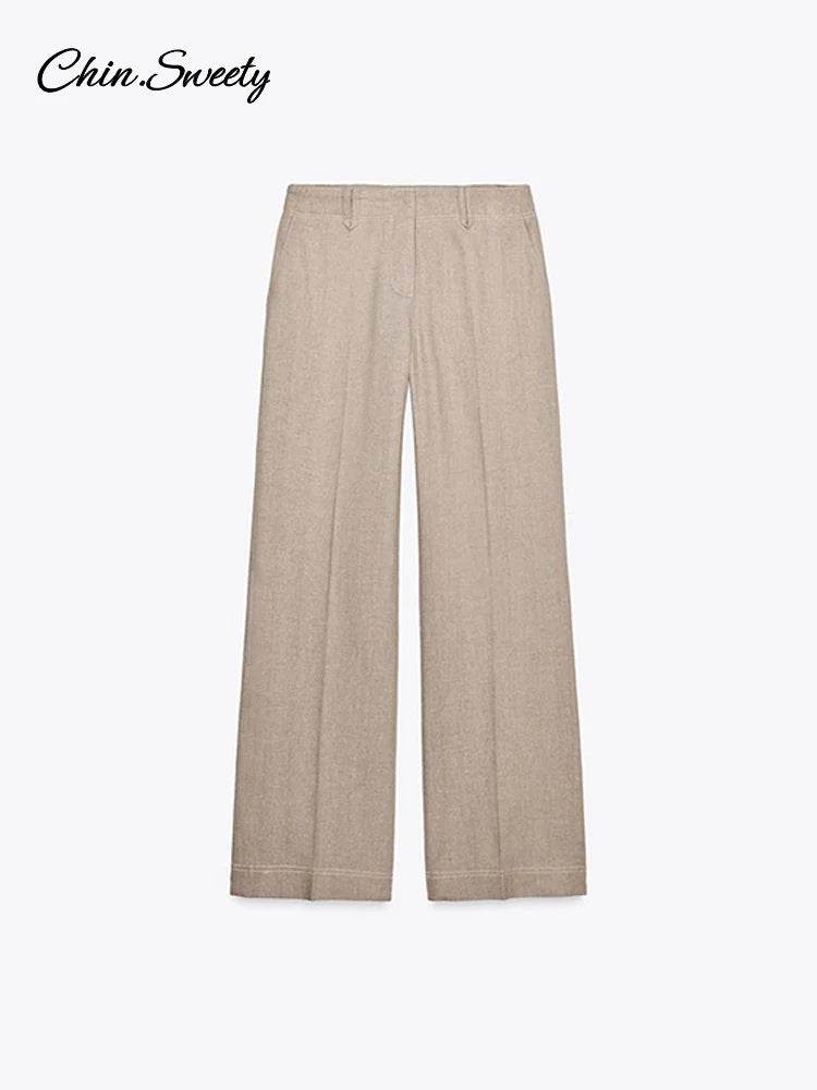 Buy Center Women's Casual Jacket Pant Set - Cropped Top & Trousers - Buy Center UK