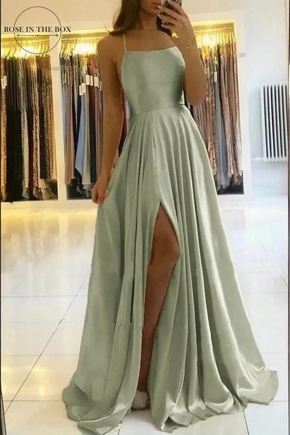 Elegant Burgundy Prom Dress 2024 - Backless Satin Maxi Gown - Buy Center UK