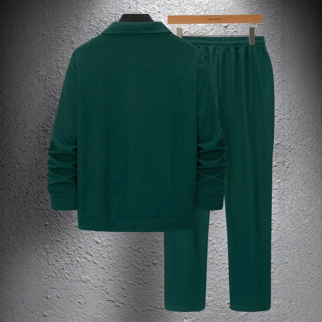 Buy Center 2025 Youth Slim Cardigan Jacket & Trouser Two-Piece Suit - Buy Center UK