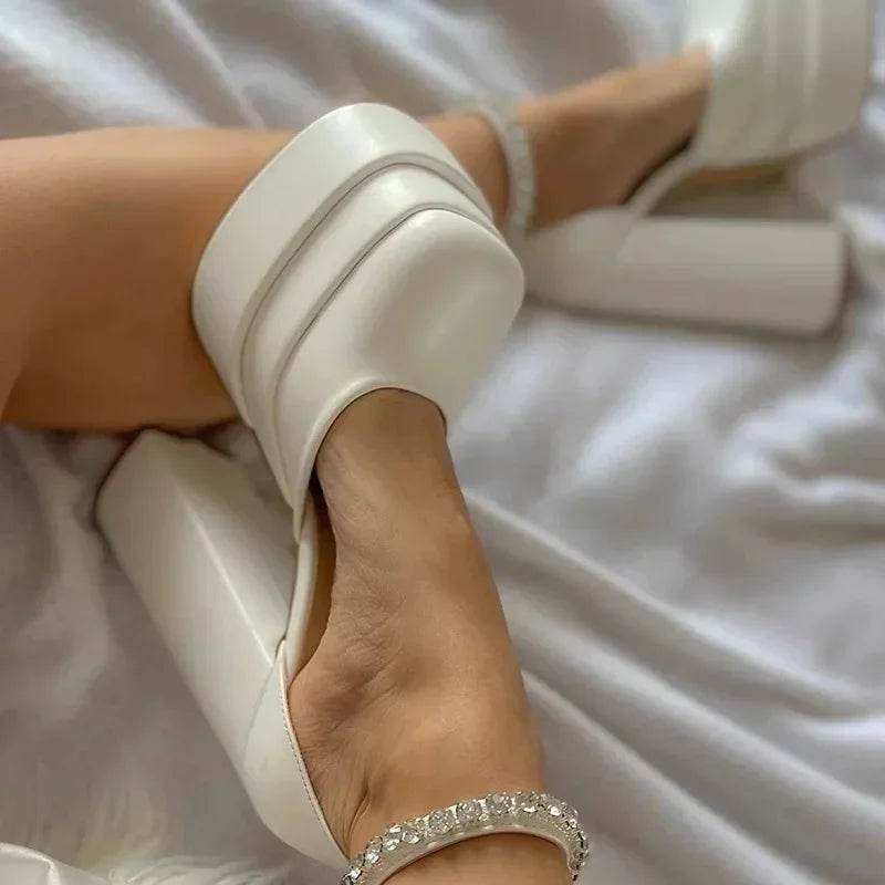Buy Center Crystal Buckle Mary Jane Shoes - High Heel Party Pumps - Buy Center UK