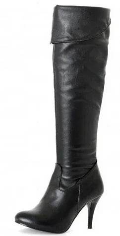 Buy Center Women's Over Knee Boots - Thin High Heels, Plus Sizes 34-50 - Buy Center UK