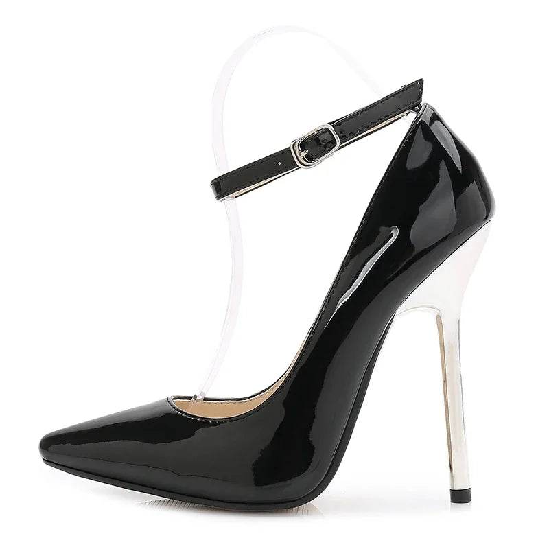 Buy Center Women's 13cm High Heels - Sexy Ankle Strap Pointed Toe - Buy Center UK