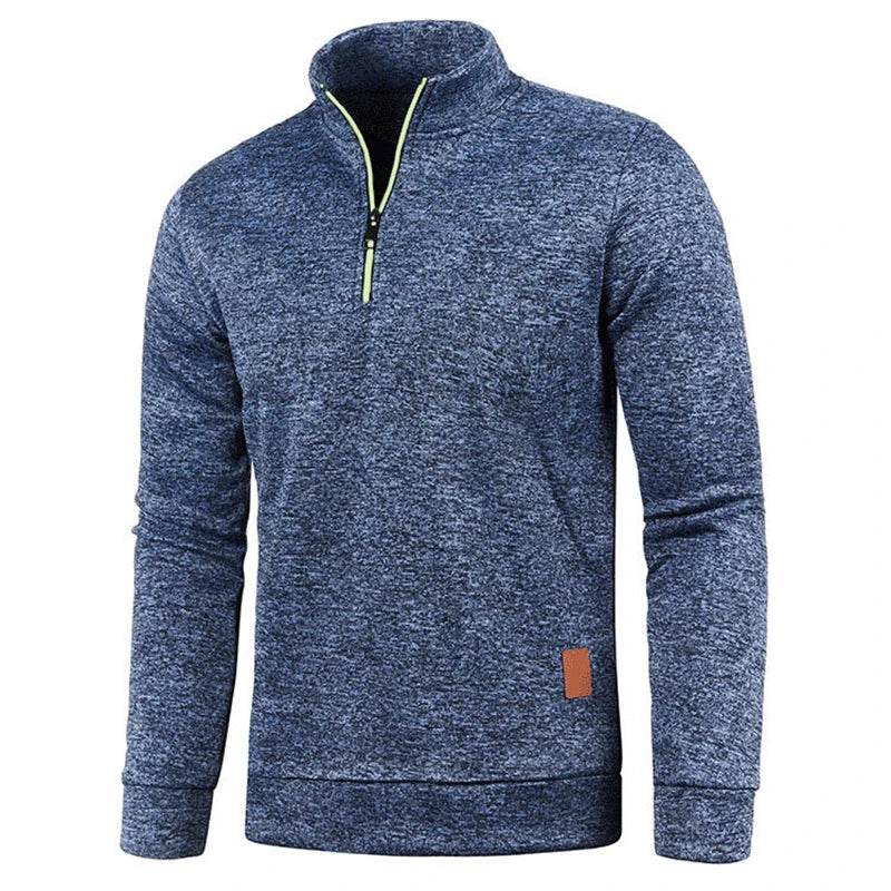 Buy Center Men's Half Zipper Pullover Sweater - Casual Turtleneck Style - Buy Center UK