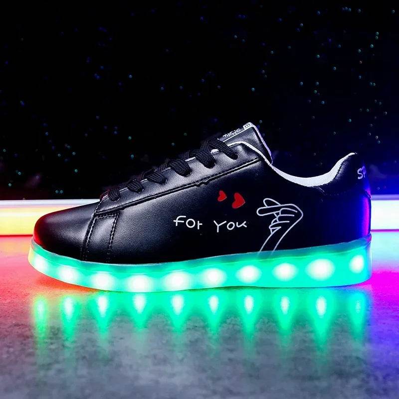 Maogu Luminous Sneakers - USB Rechargeable LED Light-Up Shoes - Buy Center UK