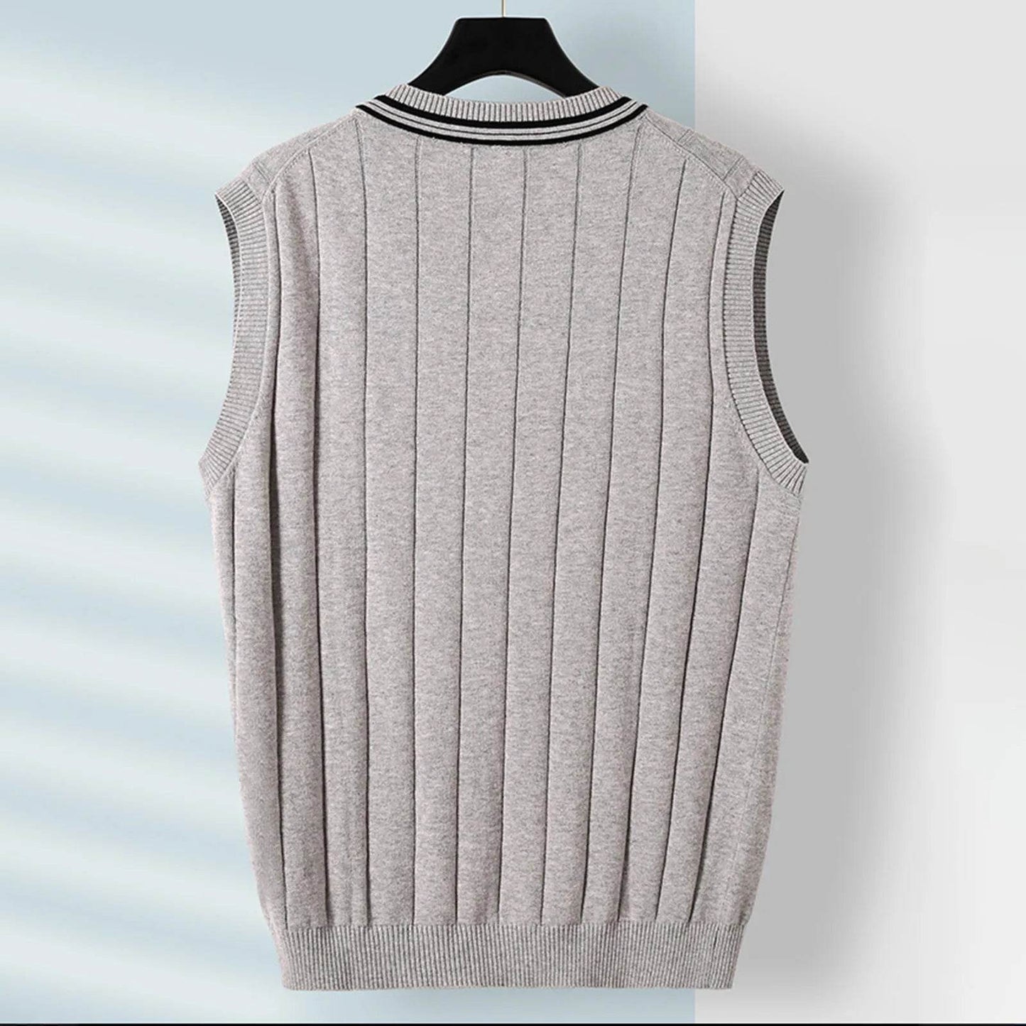 Buy Center Men's Casual Sweater Vest - Slim Fit Pure Cotton Pullover - Buy Center UK