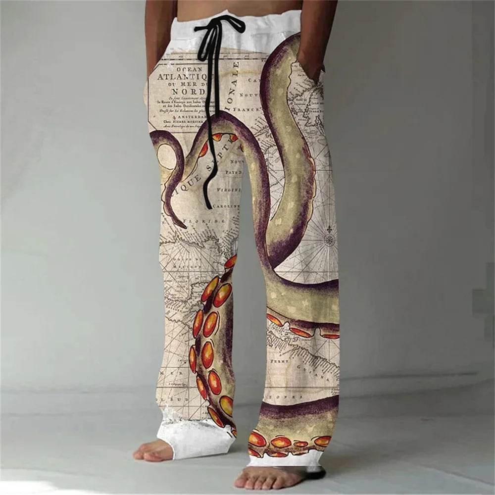 Buy Center Men's Loose Casual Sports Pants - 3D Lizard Pattern - Buy Center UK